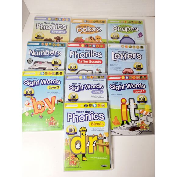 Preschool Prep Company 10-DVD Box Set –Letters, Numbers, Shapes, Colors and more - Picture 4 of 4